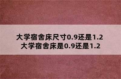 大学宿舍床尺寸0.9还是1.2 大学宿舍床是0.9还是1.2